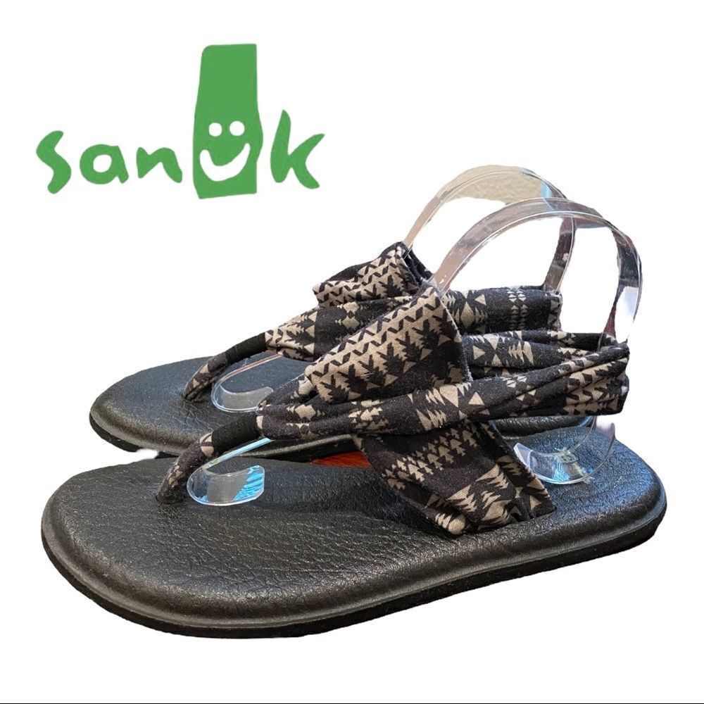 Sanuk Women's Yoga Sling Fabric Thong Sandals 8